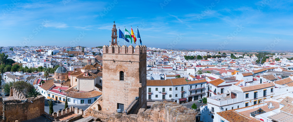 Fototapeta premium Homage Tower, San Pedro Alcazar, Carmona town, Sevilla province, Andalusia, Spain, Europe