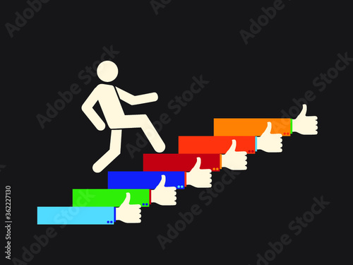 become popular celebrity liked, admired and supported by many people 
