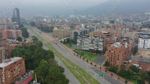 calle 94 Bogotá covid 19 sin gente drone photo