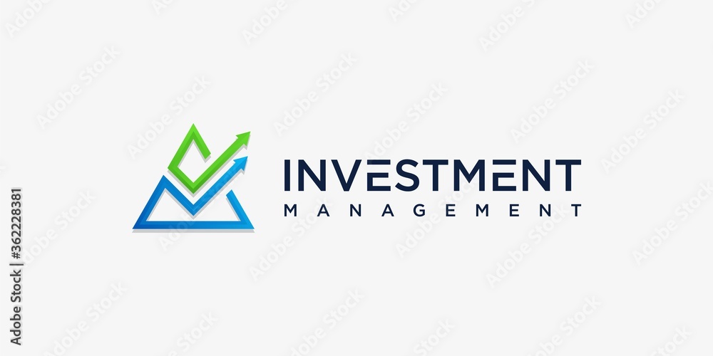 Modern absract investment Logo design inspiration, management, modern, arrow, growth, Premium Vector Modern absract investment Logo design inspiration, management, modern, arrow, growth, Premium Vector