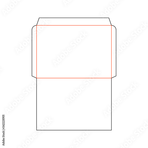 C4 envelope mockup a4 white template cut size