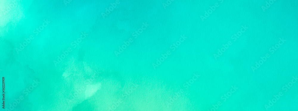 Abstract turquoise background with watercolor blots