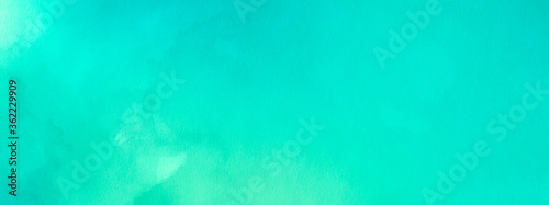 Abstract turquoise background with watercolor blots