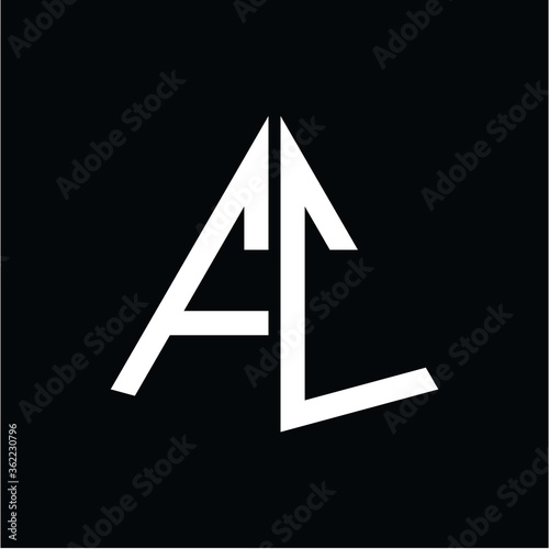 F C white triangle initials with a black background