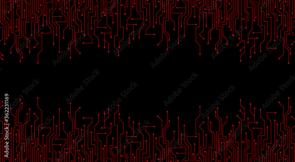 Futuristic Red Black Background Design
