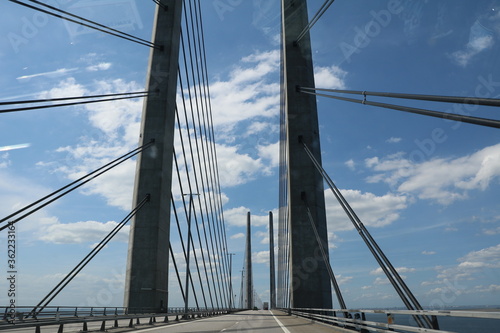 Connection from Sweden to Denmark via the Baltic Sea the   resund Bridge 