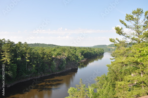 spring landscape with river