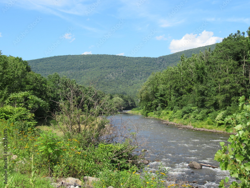 Poughkeepsie River runs through the Catskill Mountains Poughkeepsie River runs through the Catskill Mountains