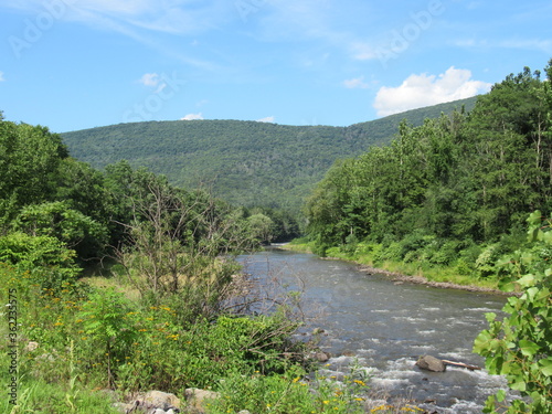 Poughkeepsie River runs through the Catskill Mountains