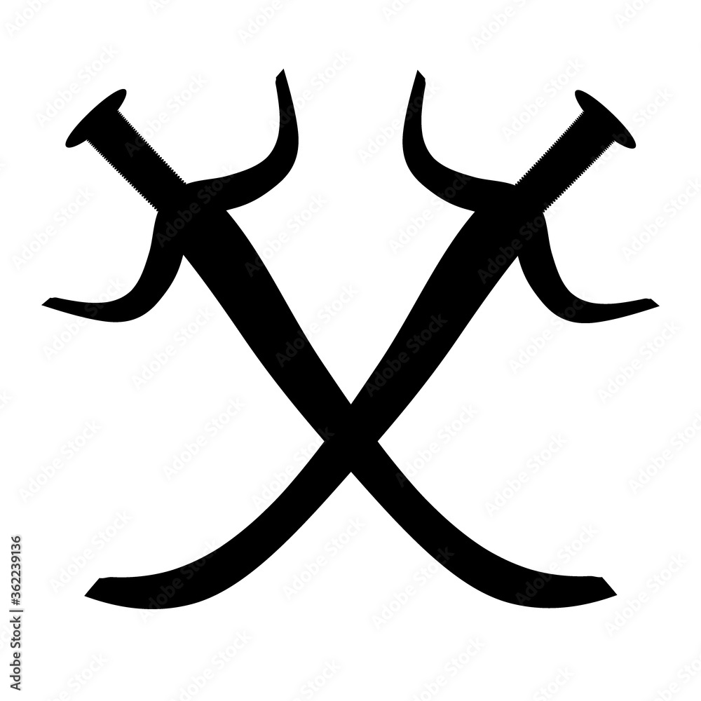 Crossed swords symbol icon. Crossed swords symbol icon.