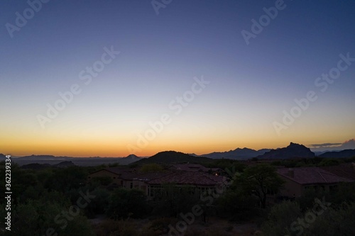 An Arizona sunset during the summer