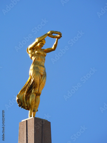 The Monument of Remembrance (Monument du souvenir; the Gelle Fra; Golden Lady), is a war memorial in Luxembourg City. Situated in Constitution Square
 photo