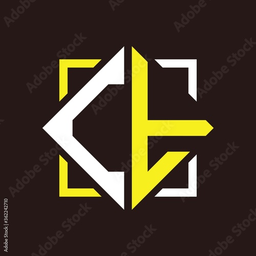 C T initials quadrangle monogram with square Free Download C T initials quadrangle monogram with square - GFXLoad