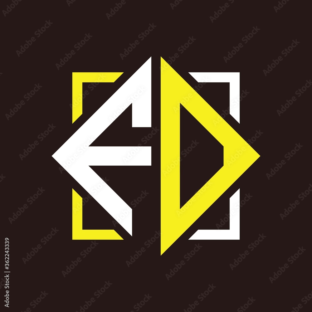 F O Initials quadrangle monogram with square F O Initials quadrangle monogram with square