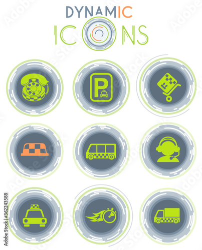 taxi services dynamic icons