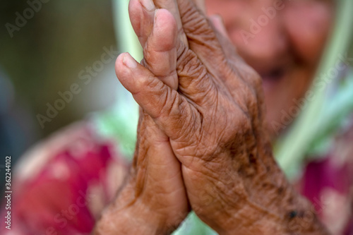 Human old hand  – Stock Image © blackdiamond67