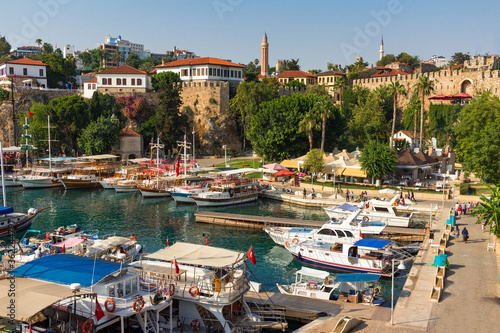 View of the port in the old town of Antalya or Kaleici in Turkey.  © Виталий Гаврущенко