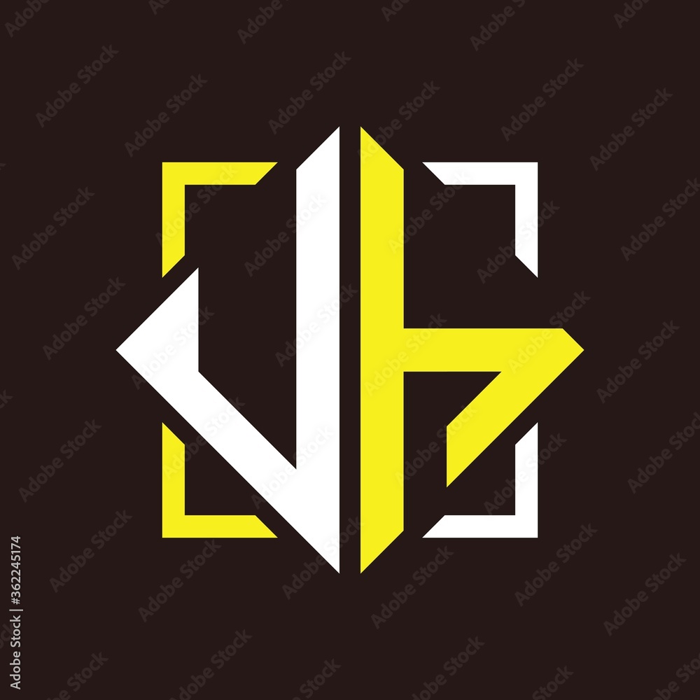 U H Initials quadrangle monogram with square U H Initials quadrangle monogram with square