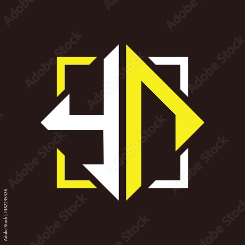 Y N Initials quadrangle monogram with square Free Download Y N Initials quadrangle monogram with square - GFXLoad