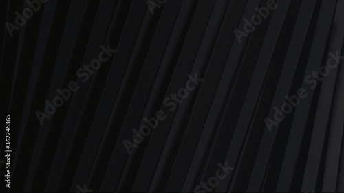 3d illustration of black abstract background stripes obliques. empty space, copy space