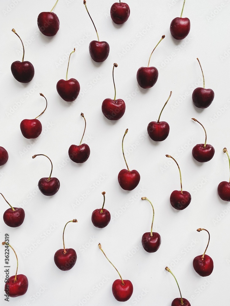 Red cherries background Red cherries background