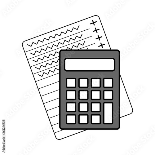Calculator income profit icon on a white background