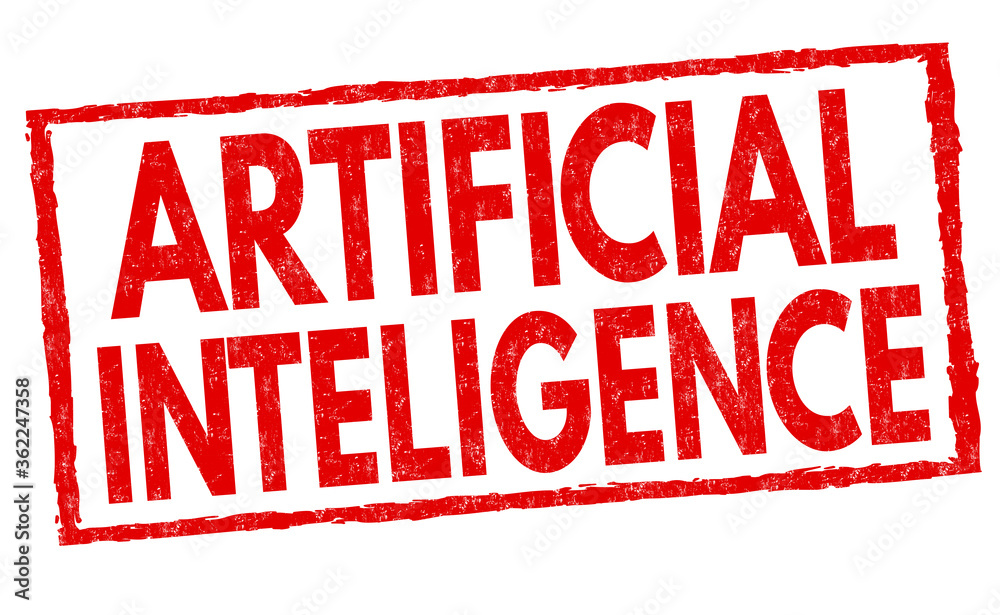Artificial inteligence grunge rubber stamp Artificial inteligence grunge rubber stamp