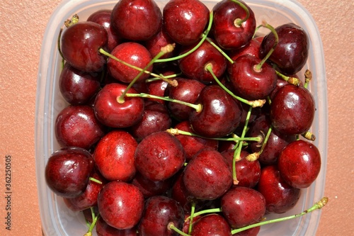 Typical summer red cherries