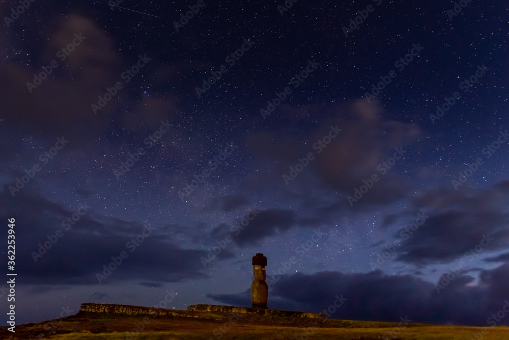 Easter Island, Moais Tahai Archaeological Complex, Rapa Nui National Park, Chile.