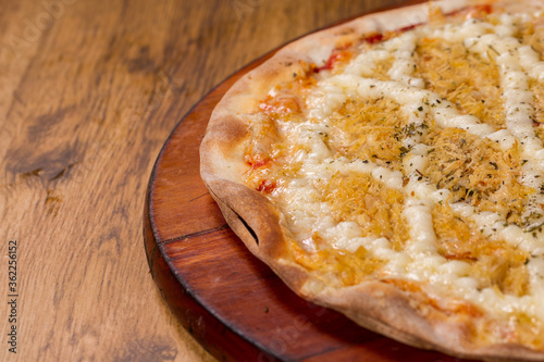 Chicken pizza with catupiry cheese
