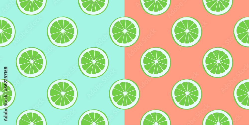 Lime Slices Seamless Pattern