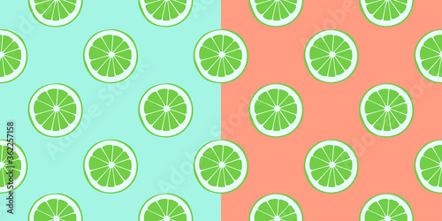Lime Slices Seamless Pattern