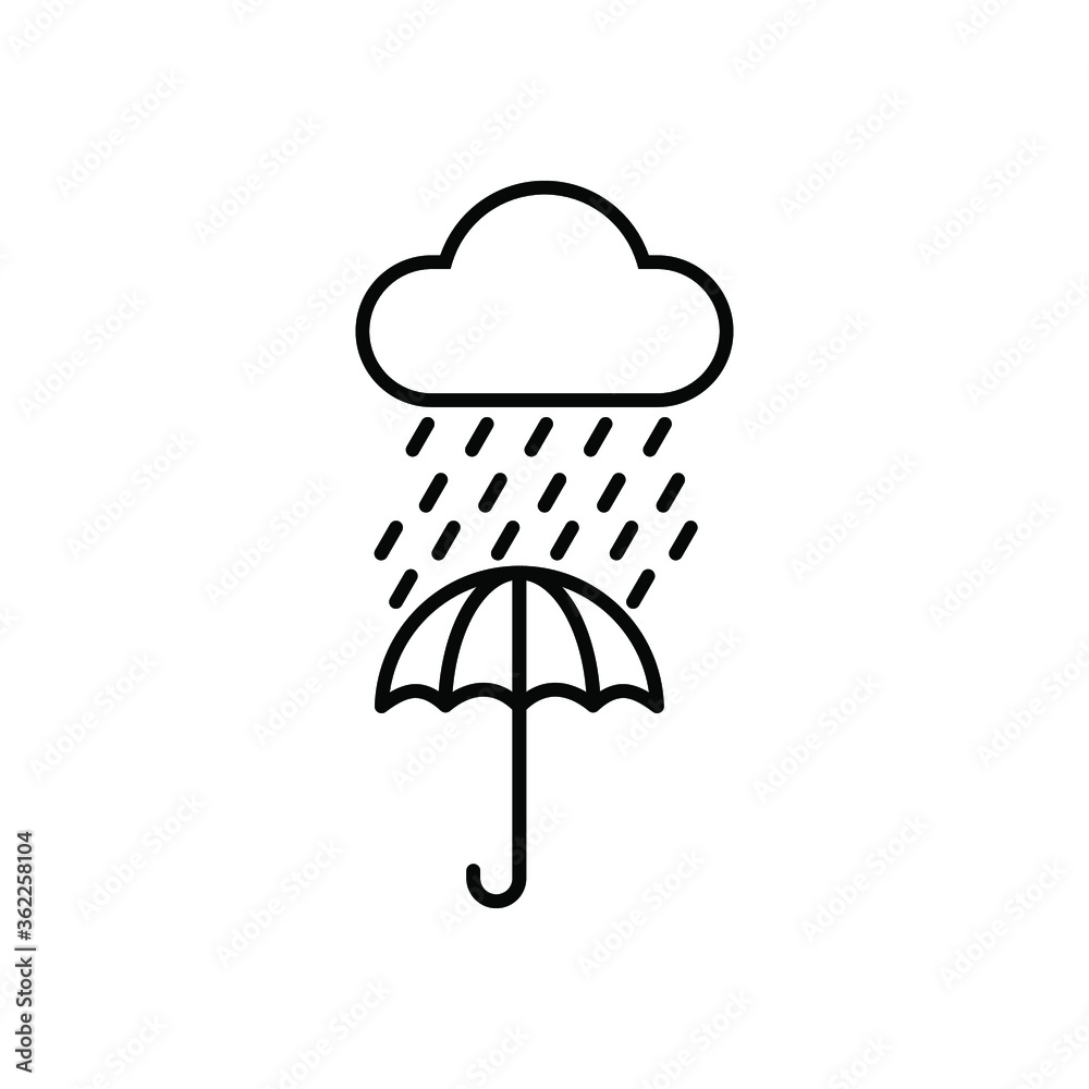 rain icon vector sign