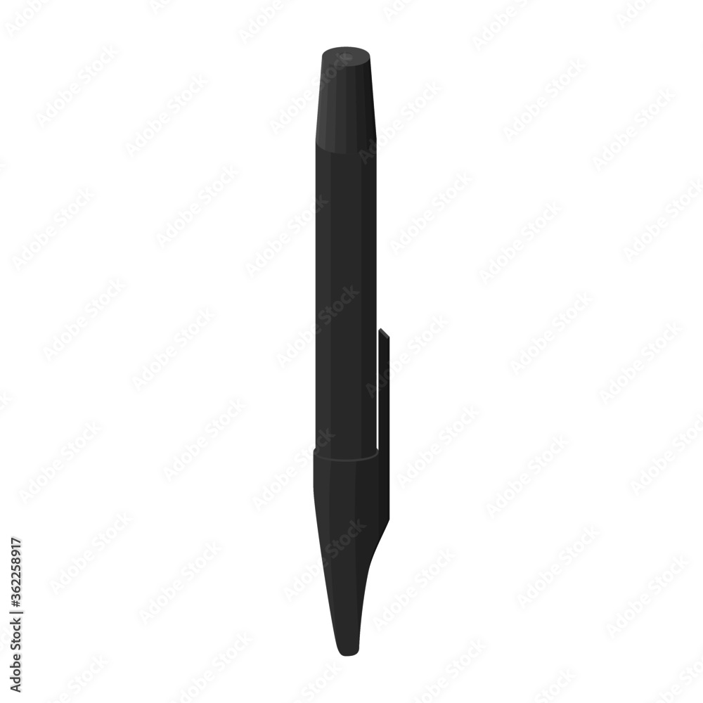 black pen isolated on white