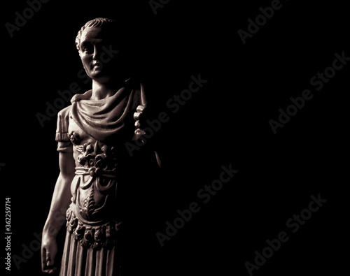 Sculpture of Julius Caesar on black background © Tom