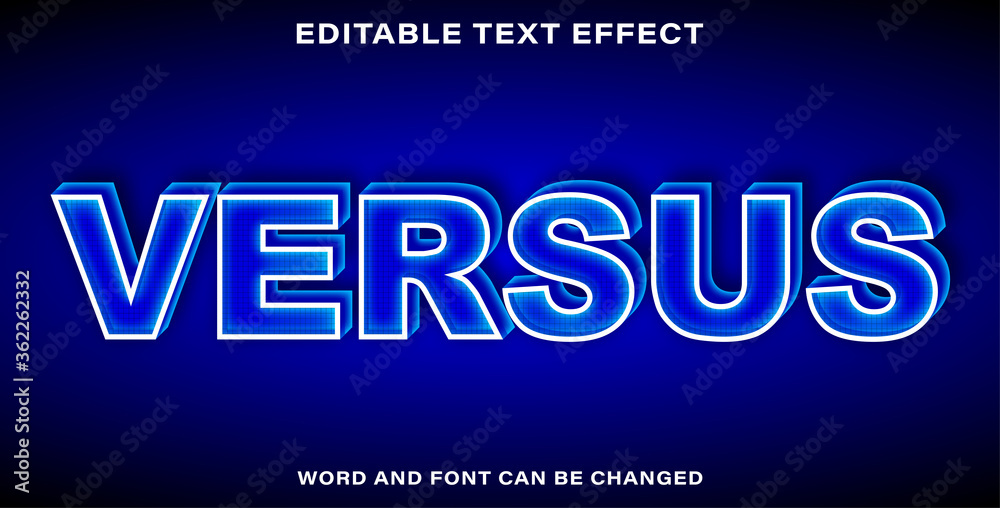Text effect style versus