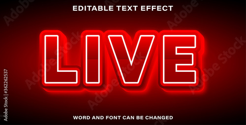 Text effect style live