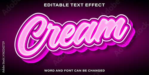Text effect style cream