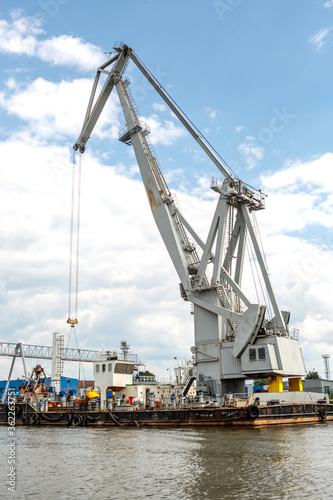 Port cranes in the port
