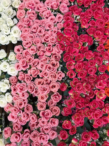 Photos from artificial roses used for making backgrounds.