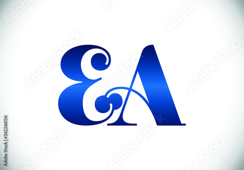 E A Initial Letter Logo design, Graphic Alphabet Symbol for Corporate Business Identity photo