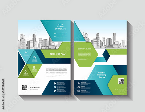 Business Book Cover Design Template in A4. Easy to adapt to Brochure, Annual Report, Magazine, Poster, Corporate Presentation, Portfolio, Flyer, Banner, Website