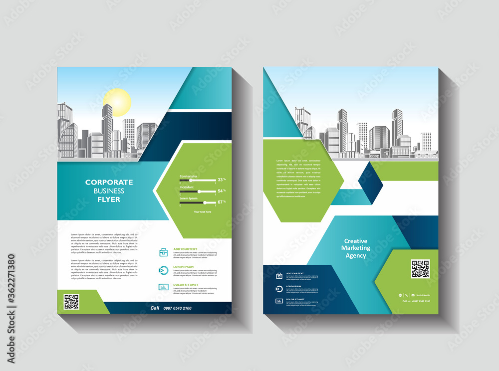 Brochure design, cover modern layout, annual report, poster, flyer in A4 with colorful geometric shapes for tech, science, market with light background Brochure design, cover modern layout, annual report, poster, flyer in A4 with colorful geometric shapes for tech, science, market with light background