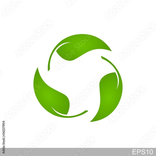  bio recyclable degradable label logo template.vector design