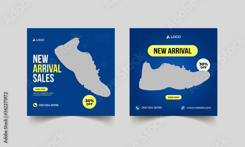 Product sale social media post template or Editable business marketing web banner square flyer poster layout design