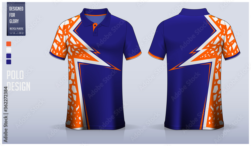 Collared Top Football/Soccer Jersey Template Mock-up