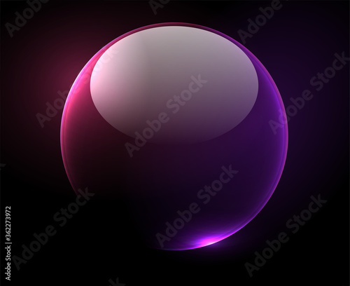 purple crystal ball bubble