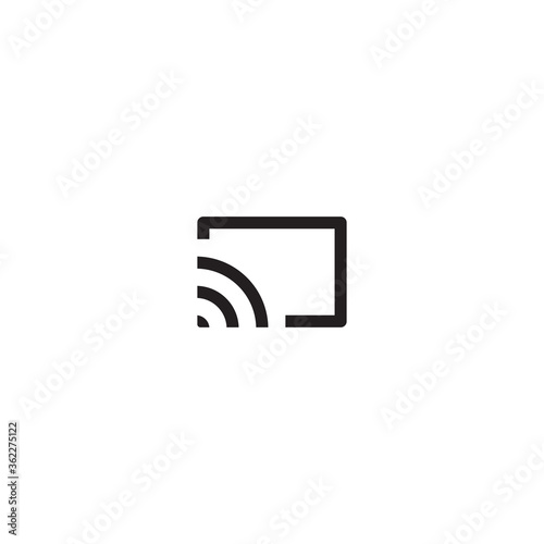 Screencast Icon Vector in Trendy Style. Cast Symbol Illustration