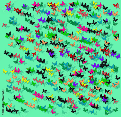 abstract background with butterflies