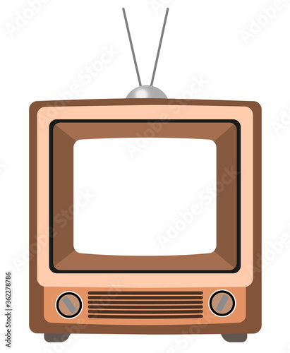 リアルでレトロな可愛いテレビ フレームイラスト（ブラウン管の部分が透明もしくは白です）
Realistic and retro TV illustration.off. The screen is transparent or white.